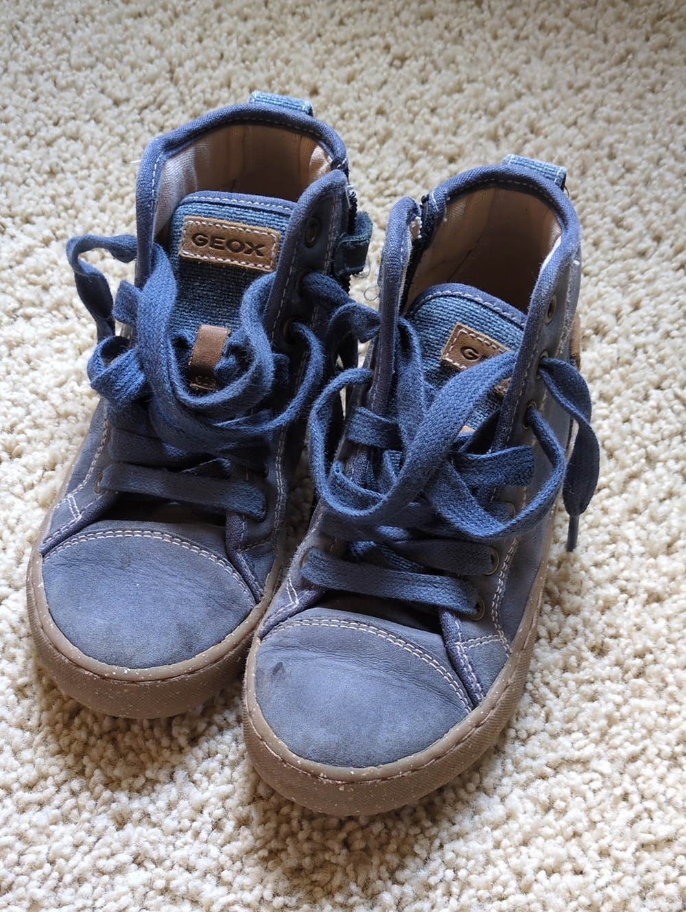 Geox Kids Blue High-Top Sneakers